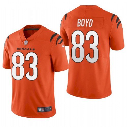 Men's Cincinnati Bengals #83 Tyler Boyd 2021 Orange NFL Vapor Untouchable Limited Stitched Jersey Men's Cincinnati Bengals #83 Tyler Boyd 2021 Orange NFL Vapor Untouchable Limited Stitched Jersey